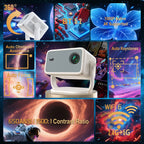 TP350 NTV Projector Compatible with Netflix 650ANSI Android 13 Native 1080P with Auto Focus Smart Home Outdoor Projector