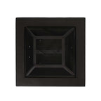 29 In. W X 17.2 In. H Square Wood Burning Outdoor Fire Pit in Grey