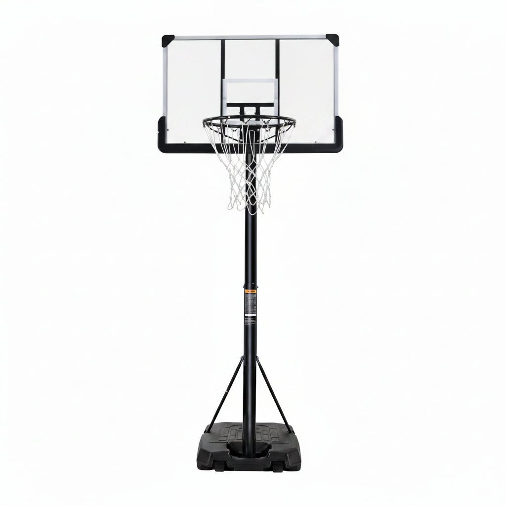 44In Basketball Hoop Portable Basketball System with Adjustable Height with Big Backboard and Large Base for Youth Adults Family Indoor Outdoor