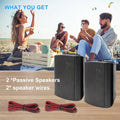 6.5 Inch Outdoor Speakers 400W Wired Waterproof Passive with Powerful Bass Wall Mount Speakers for Indoor Patio Covered
