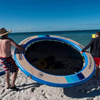 Inflatable Dock with Mesh Net Center
