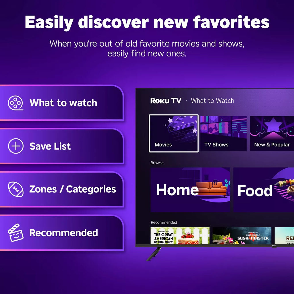 Roku 65" Select Series 4K HDR Smart Roku TV with Roku TV Remote: LED, Wi-Fi, HDMI