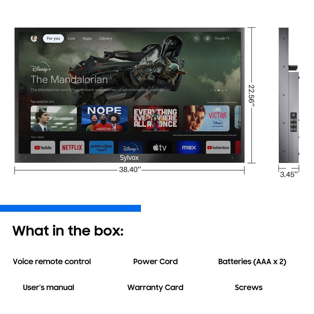 43" Outdoor Tv(Google TV) - 2026 Deck Pro 3.0