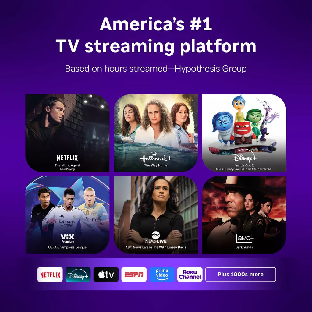 Roku 65" Select Series 4K HDR Smart Roku TV with Roku TV Remote: LED, Wi-Fi, HDMI