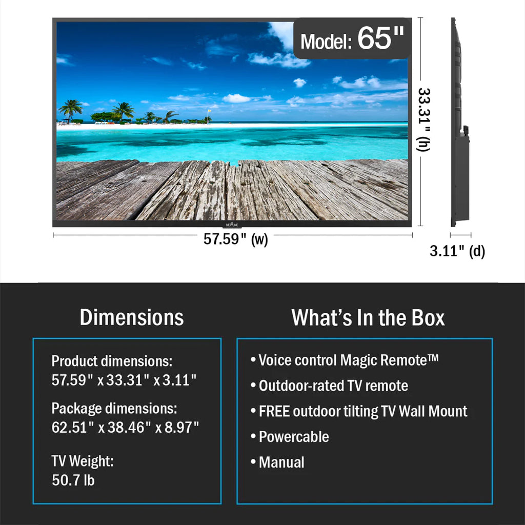 New Neptune™ Full Sun Outdoor Smart Tvs