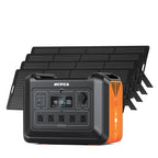 OUPES 2400 with 4X240W Solar Panel,2232Wh Portable Power Station Lifepo4 Battery,2400W AC Output, Fast Charge, Solar Generator for Camping,Emergency, RV, Off-Grid Living