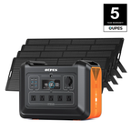 OUPES 2400 with 4X240W Solar Panel,2232Wh Portable Power Station Lifepo4 Battery,2400W AC Output, Fast Charge, Solar Generator for Camping,Emergency, RV, Off-Grid Living