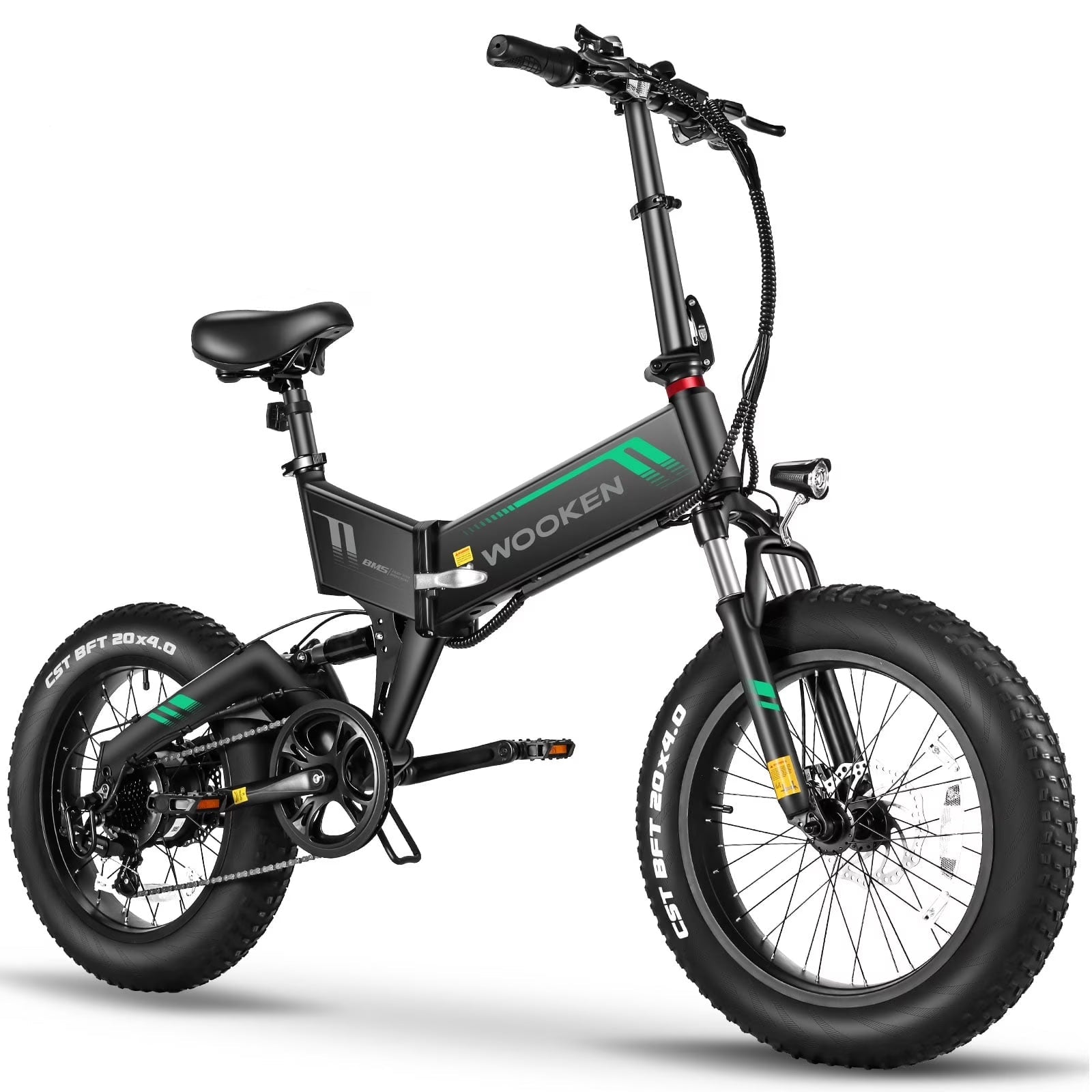 20"X4.0 Fat Tire Electric Bike for Adults, 500W Foldable Electric Bicycle with 48V 10Ah Built-In Battery, Shimano 7 Speed, Dual Shock Absorber