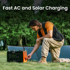 OUPES 2400 with 4X240W Solar Panel,2232Wh Portable Power Station Lifepo4 Battery,2400W AC Output, Fast Charge, Solar Generator for Camping,Emergency, RV, Off-Grid Living