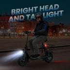 C1 Electric Scooter with Seat, 450W Powerful Motor up to 22 Miles Range, Folding Electric Scooter for Adult Max Speed 15.5Mph, Electric Scooter-Blackfor Commuting with Basket