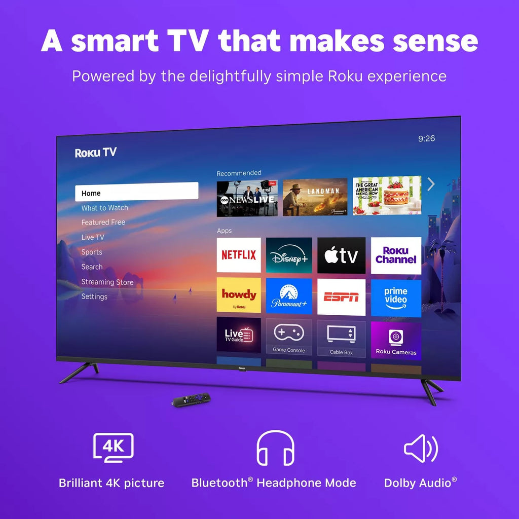 Roku 50" Select Series 4K HDR Smart Roku TV with Roku TV Remote