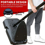 7.5 to 10 Ft. Portable Height Adjustable Basketball Hoop Basketball System with 44 In. Backboard, Stable Base and Wheels