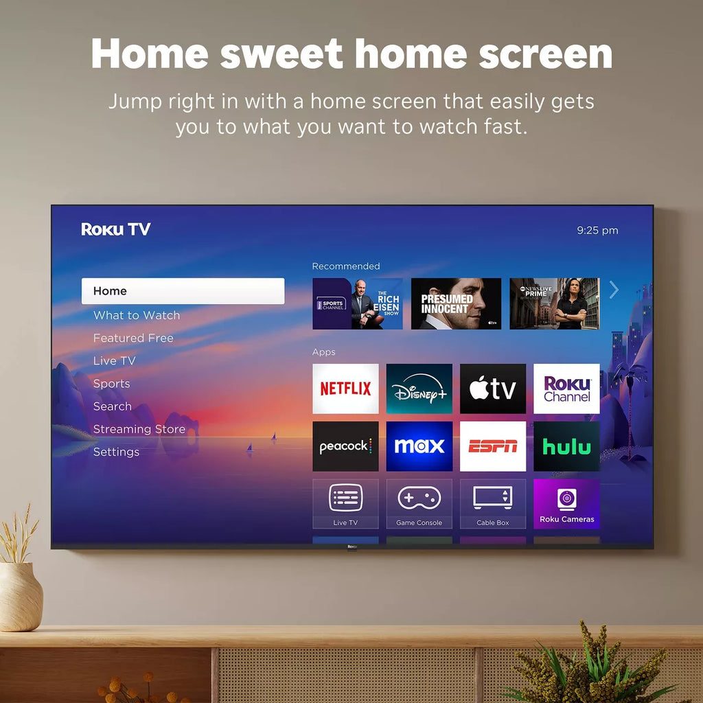 Roku 65" Select Series 4K HDR Smart Roku TV with Roku TV Remote: LED, Wi-Fi, HDMI