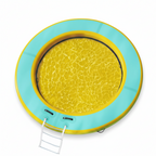 8 Ft. round Inflatable Floating Dock Platform Water Hammock Pool Float with Ladder and Carrying Bag